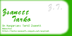 zsanett tarko business card