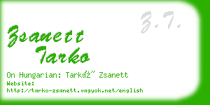zsanett tarko business card